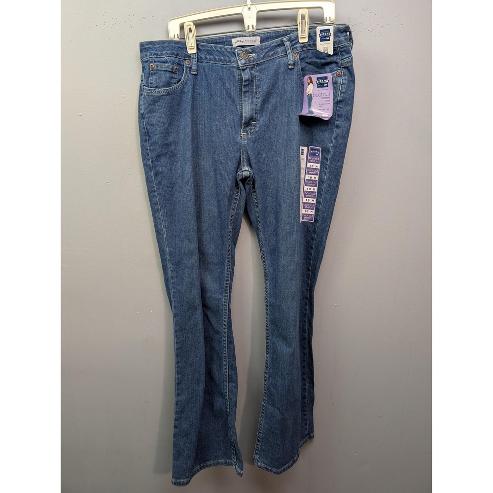 Riders‎ by Lee Jeans Womens 18 Blue Boot Cut Midrise Denim Classic New with Tags